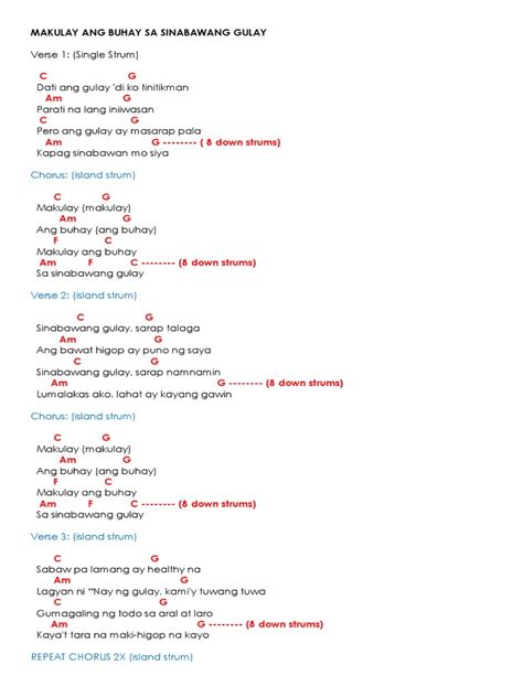 makulay ang buhay sa sinabawang gulay lyrics